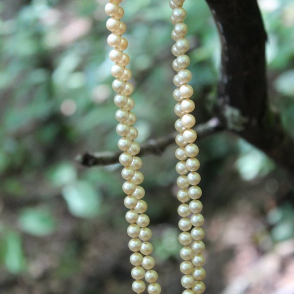 Long Wrap Pearl Necklace - Picture 2 of 3